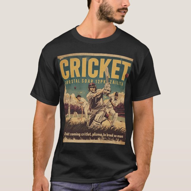 T-shirt Chemise Retro T20 Cricket Fever (Devant)