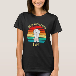 T-shirt Chemise Rétro Vintage Meilleur Papa Poodle Ever Co