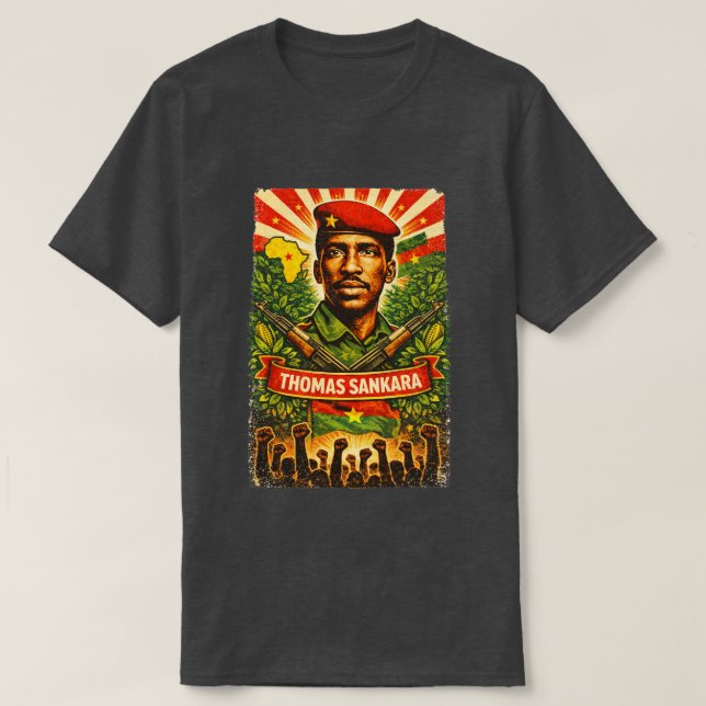 T-shirt Chemise Révolutionnaire Thomas Sankara tee Panafri (Design devant)