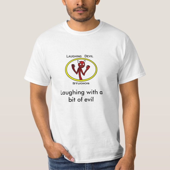 T-shirt Chemise riante de logo de studios de diable (Devant)