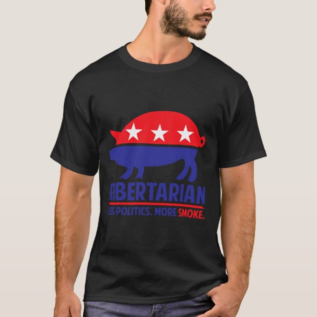 T-shirt Chemise Ribertarian BBQ et Grill  (Devant)