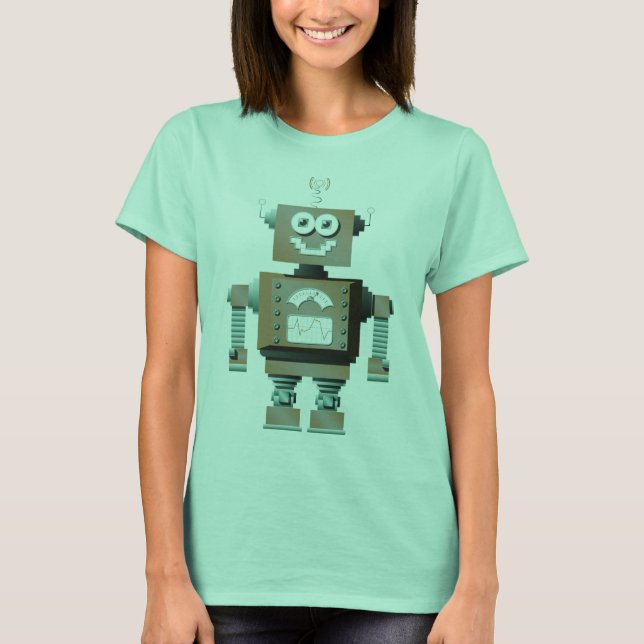 T-shirt Chemise Robot Jouet Rétro (Devant)