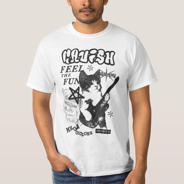 T-shirt Chemise rockstar pour chat (Devant)