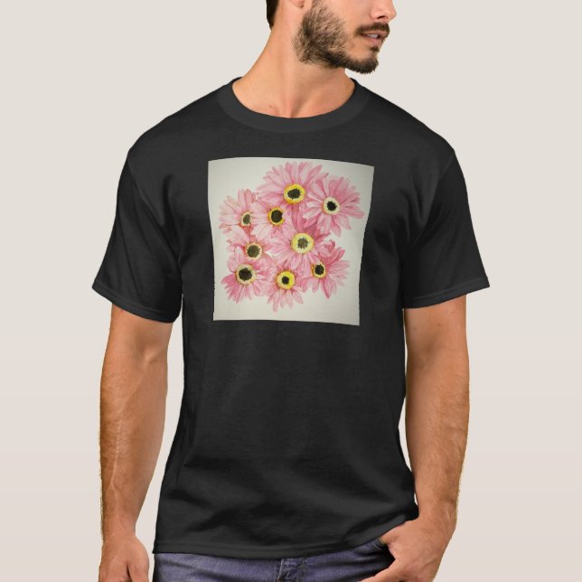 T-shirt Chemise rose de fleur (Devant)
