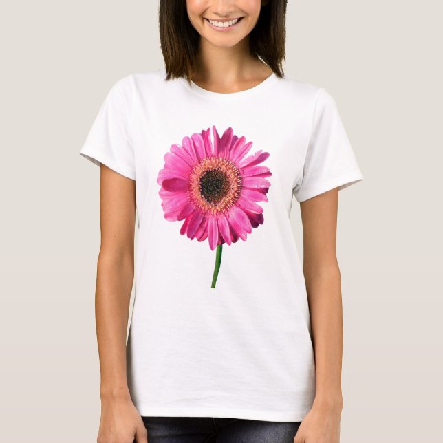 T-shirt Chemise rose de fleur (Devant)