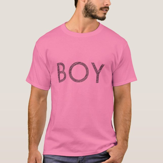 T-shirt Chemise rose de garçon (Devant)
