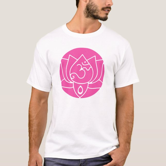 T-shirt Chemise rose de Lotus Yogini (Devant)