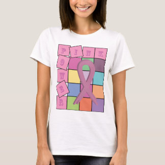 T-shirt Chemise rose de ruban de conscience de cancer du
