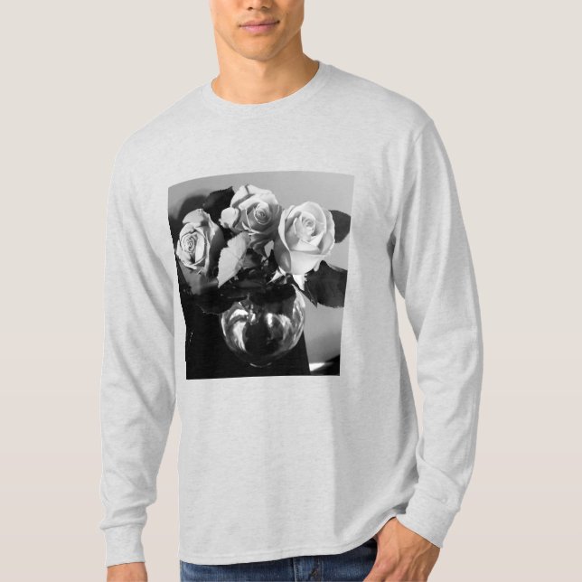 T-shirt chemise rose noire et blanche (Devant)