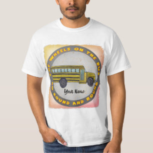 T-shirt Chemise Roue d'autobus scolaire
