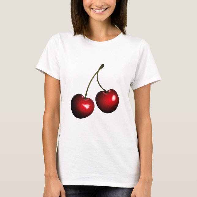 T-shirt Chemise rouge cerise (Devant)
