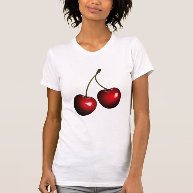 T-shirt Chemise rouge cerise (Devant)