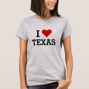 T-shirt Chemise rouge de coeur du Texas des textes d'amour