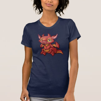 T-shirt Chemise rouge de dragon de Chibi