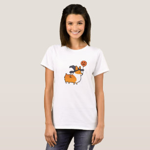 T-shirt Chemise rouge de Halloween de corgi