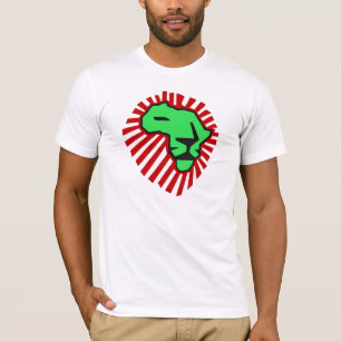 T-shirt Chemise rouge de l'Afrique de lion de vert de