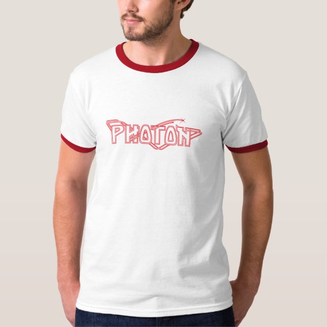 T-shirt Chemise rouge de sonnerie de photon (Devant)