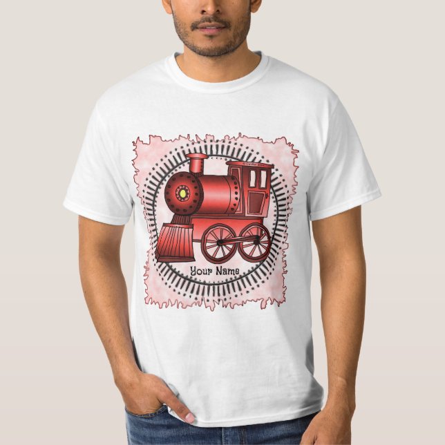 T-shirt Chemise rouge de train (Devant)