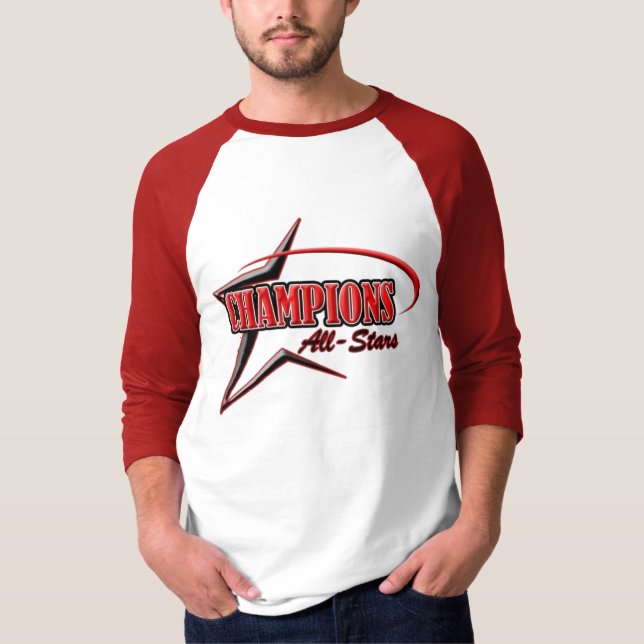 T-shirt Chemise rouge et blanche de concurrence (Devant)