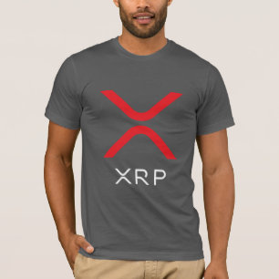 T-shirt Chemise rouge et blanche d'ondulation de XRP du