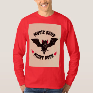 T-shirt Chemise rouge foncé à manches longues   Style déco