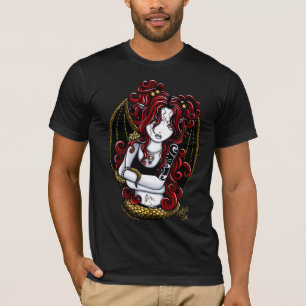 T-shirt Chemise rouge gothique de fée de serpent de