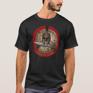 T-shirt Chemise rouge spartiate de backg de Molon Labe de