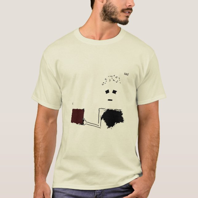 T-shirt Chemise rouge triste (Devant)