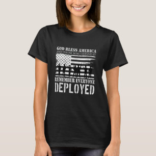 T-shirt Chemise Rouge Vendredi Dieu Béni Amérique Se souve