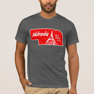 T-shirt Chemise rouge vintage de bonne vie du Nébraska