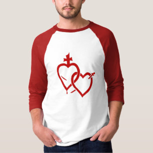 T-shirt Chemise sacrée et impeccable de coeurs