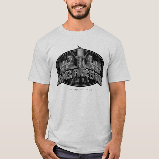 T-shirt Chemise sage de train de bande de jonction (Devant)
