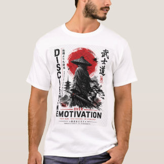 T-shirt Chemise Samouraï Discipline Plutôt que Motivation 