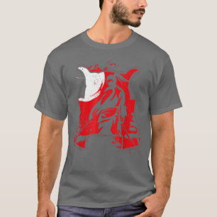 T-shirt Chemise Samurai Masque Samurai Mots Bushido Samura