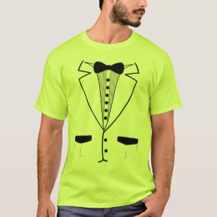 T-shirt Chemise sans manche de rétro smoking vert au néon