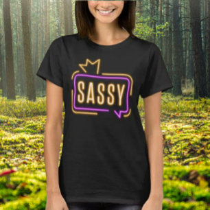 T-shirt Chemise Sassy Neon Glow – Tee-shirt graphique à l'