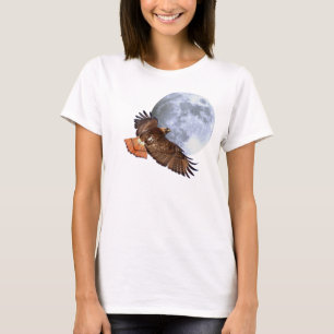 T-shirt Chemise sauvage Red Tail Hawk & Pleine lune