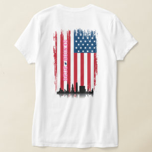 T-shirt Chemise Senior année drapeau américain Skyline NYC
