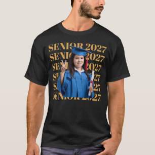 T-shirt Chemise senior personnalisée avec photo vintage et