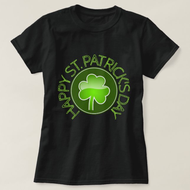 T-shirt Chemise Shamrock de la Saint Patrick personnalisée (Design devant)