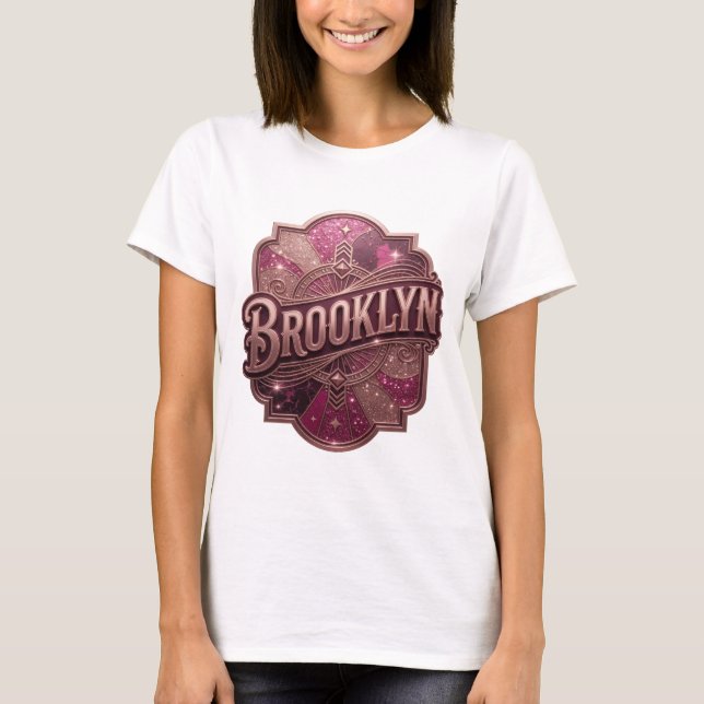 T-shirt Chemise Sharp Gold BROOKLYN Quote (Devant)