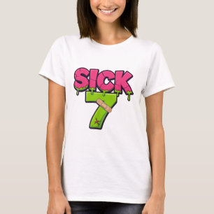 T-shirt Chemise Sick Seven Meme Six Sept Amusant Jeu de Mo