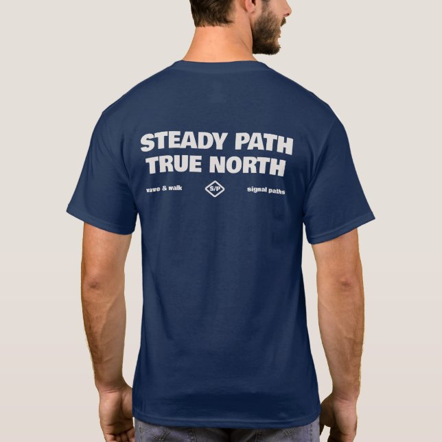 T-shirt Chemise Simple Steady Path True North Texte Simple (Dos)