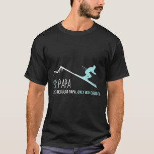T-shirt Chemise Ski Papa, Cadeau drôle et mignon de ski d'