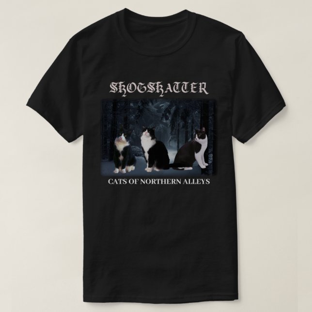 T-shirt Chemise Skogskatter Cats of Northern Alleys (Design devant)