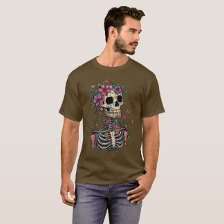 T-shirt Chemise Skull Skeleton Gothique Art Fantastique So
