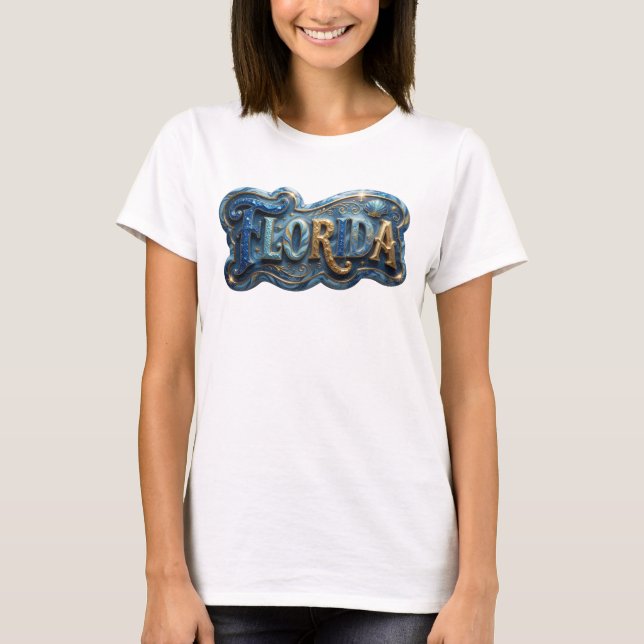T-shirt Chemise slogan FLORIDA Witty Gold (Devant)