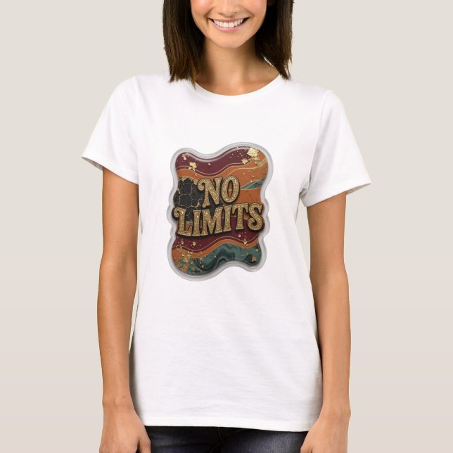 T-shirt Chemise slogan Witty Gold SANS LIMITES (Devant)