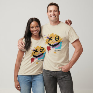 T-shirt Chemise SMILE MOOD d'art abstrait avec un sourire