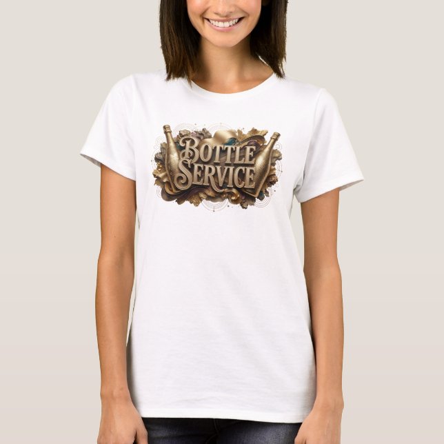 T-shirt Chemise Snappy Orange BOTTLE SERVICE Statement (Devant)